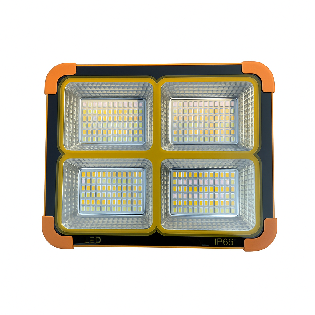 پرژکتور خورشیدی شارژی 200 وات ضد آب با نور LED قابل حمل