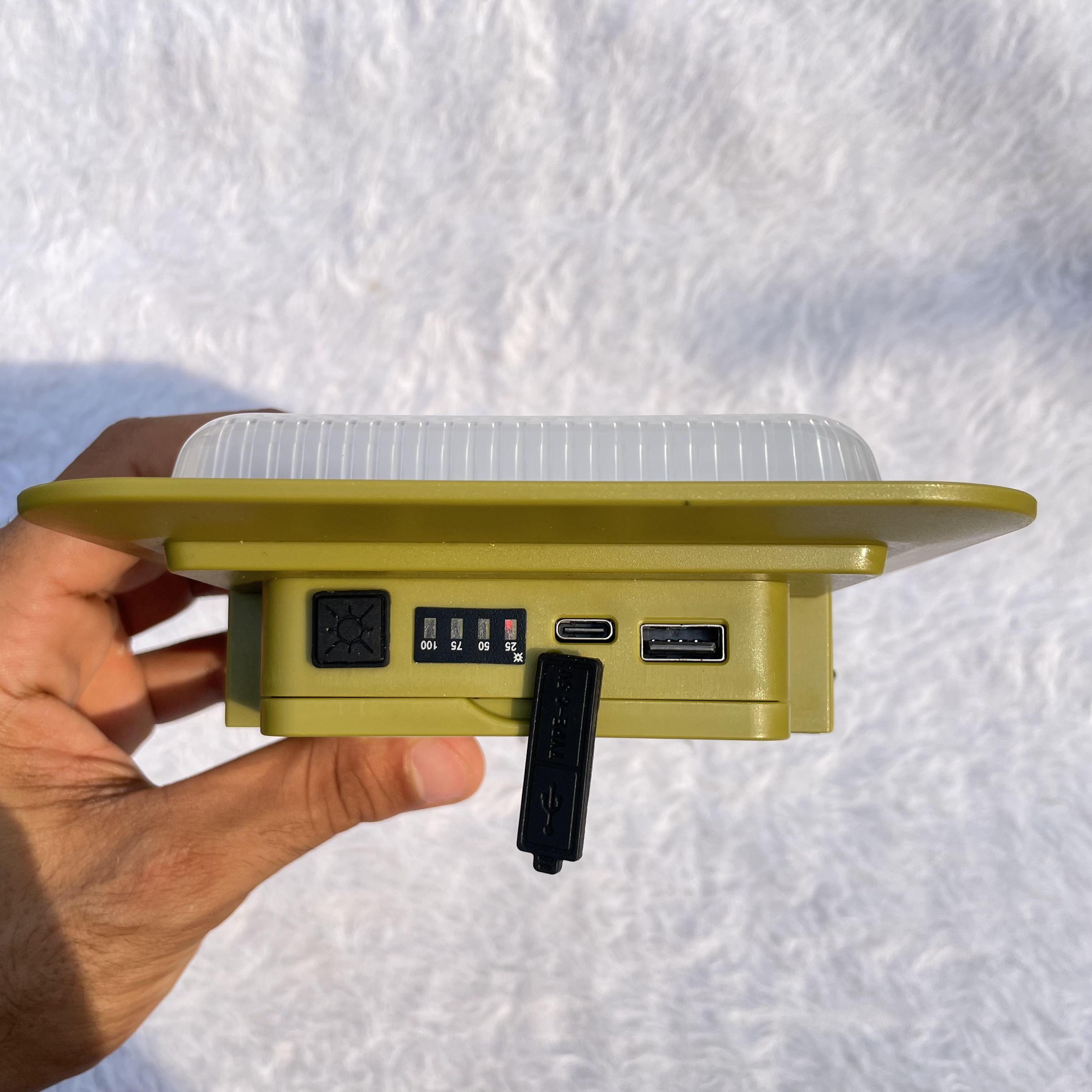 خرید لامپ شارژی پاوربانک دار سولاری باطری قابل تعویض مدل LS229L