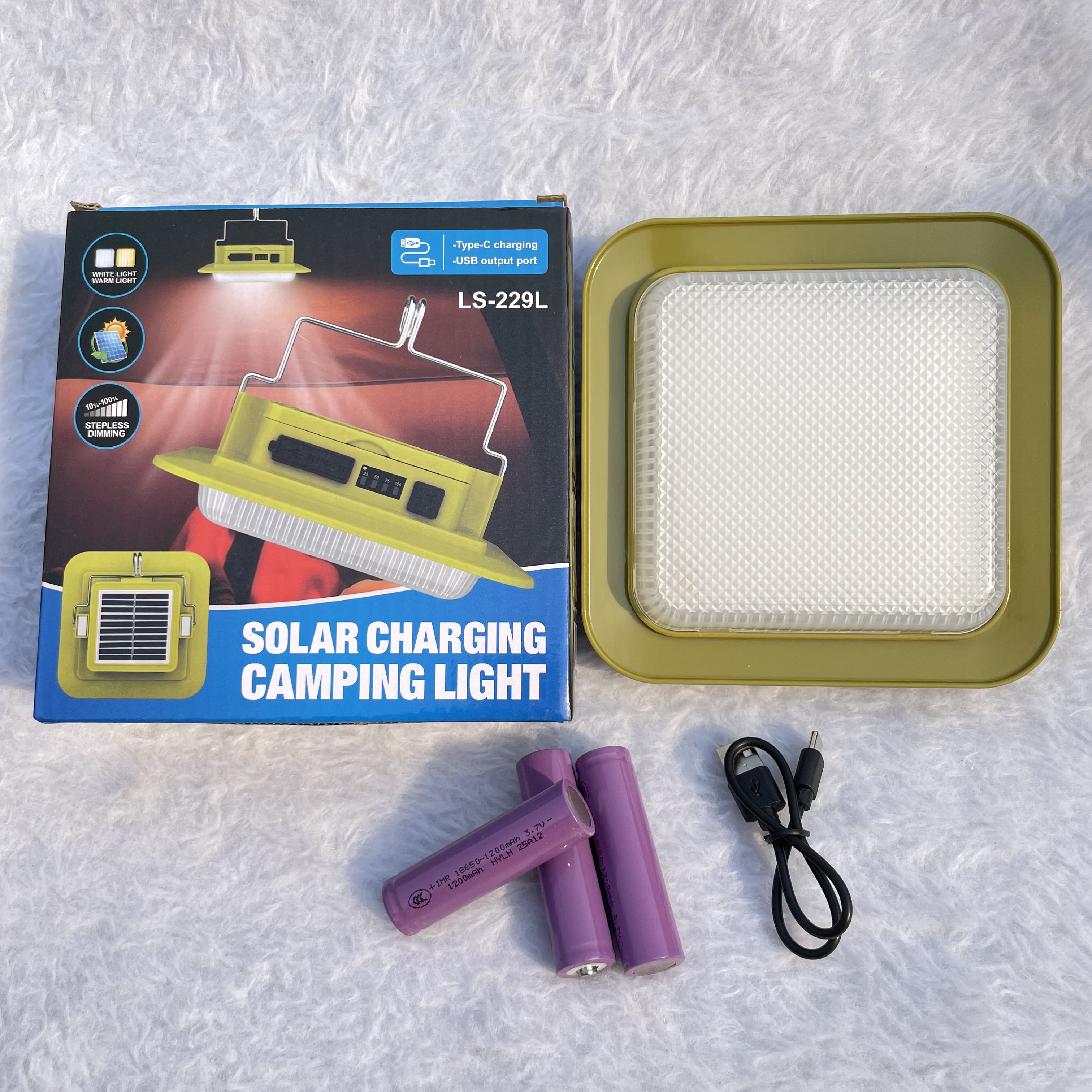 خرید لامپ شارژی پاوربانک دار سولاری باطری قابل تعویض مدل LS229L