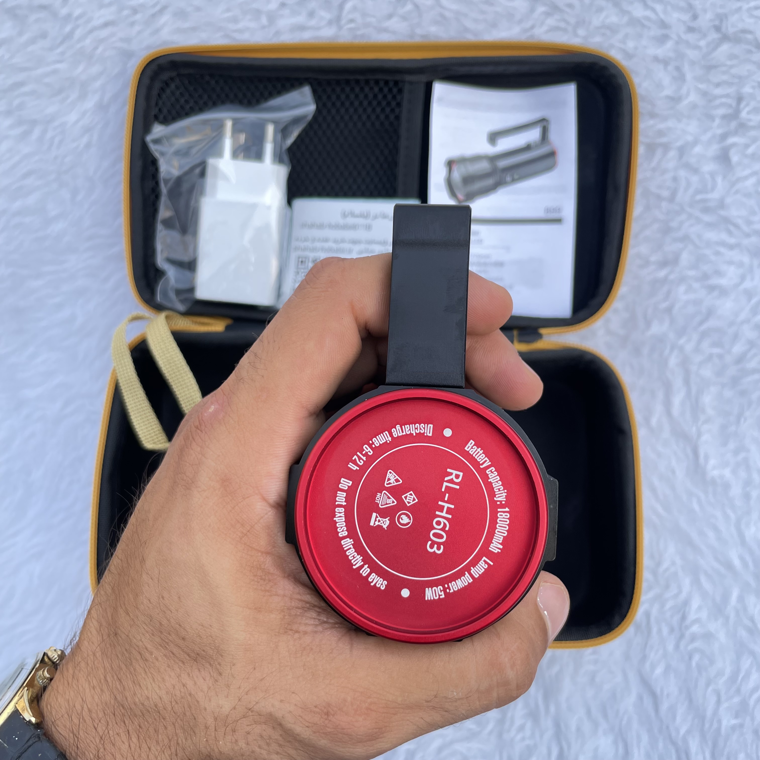 خرید چراغ قوه شارژی حرفه‌ای مدل RL-H603 اسکای لیزر کنون