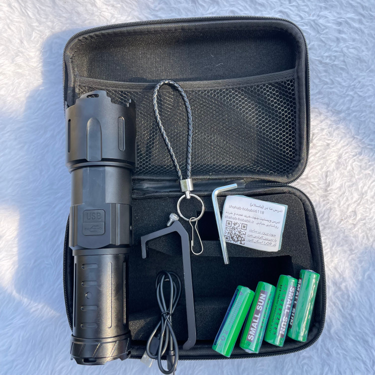 خرید چراغ قوه شارژی حرفهای SMALL SUN ZY-T295 NB با کیف و لوازم کامل