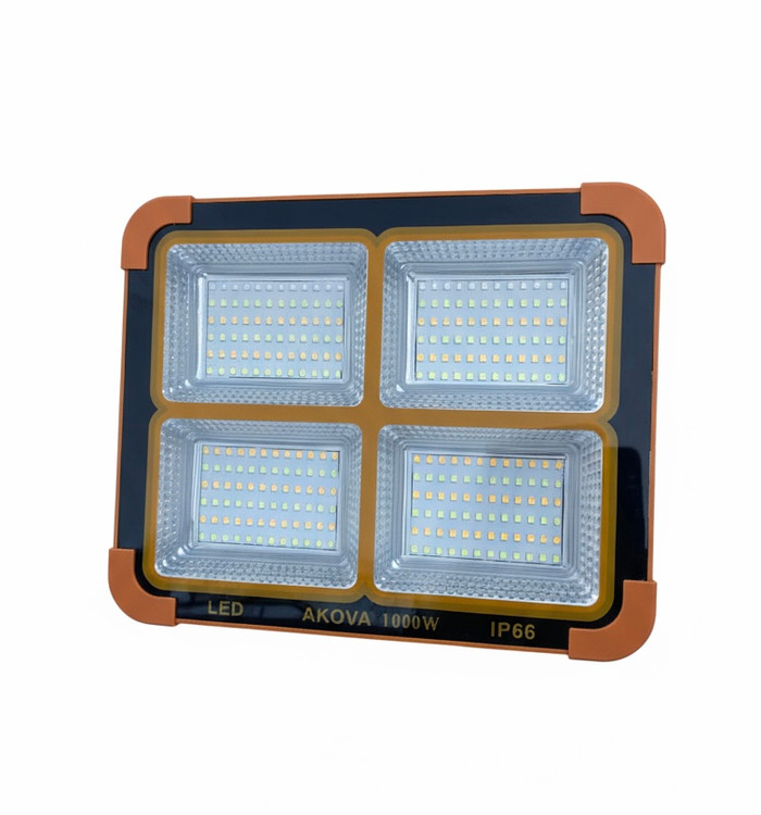 خرید پروژکتور خورشیدی شارژی ۱۰۰۰ وات AKOVA SOLAR LED LIGHT