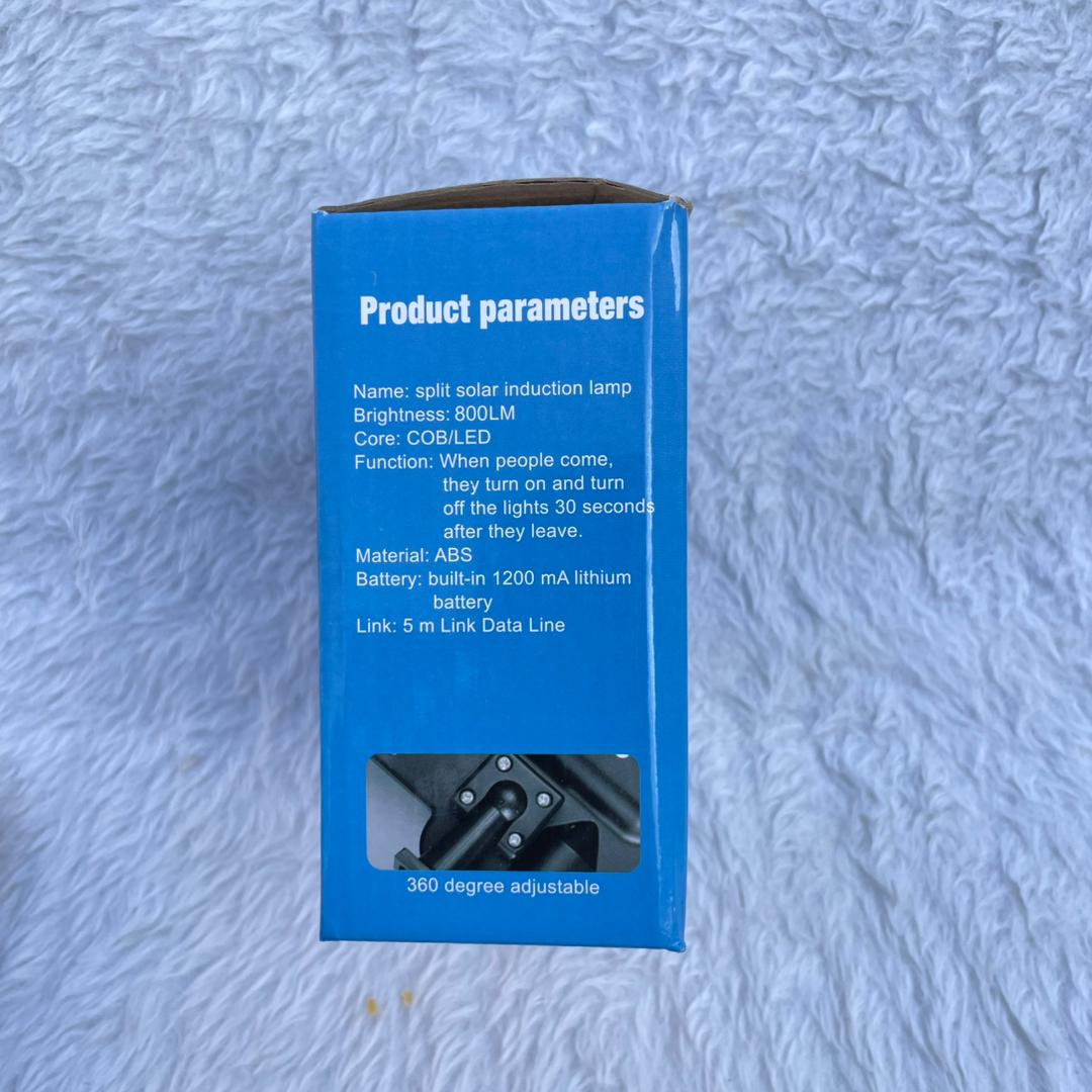 خرید چراغ خورشیدی دیواری پنل جدا COB سنسور دار 800 لومن ضدآب قابل تنظیم 360 درجه