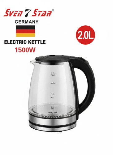 خرید کتری برقی شیشهای سون استار مدل 7SEKS2108 ظرفیت 2 لیتر توان 1500 وات