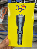 خرید چراغقوه 360 KF‑1066 | شارژی، لیزر 20 وات، برد 2000 متر، باتری 8000mAh و پاوربانک