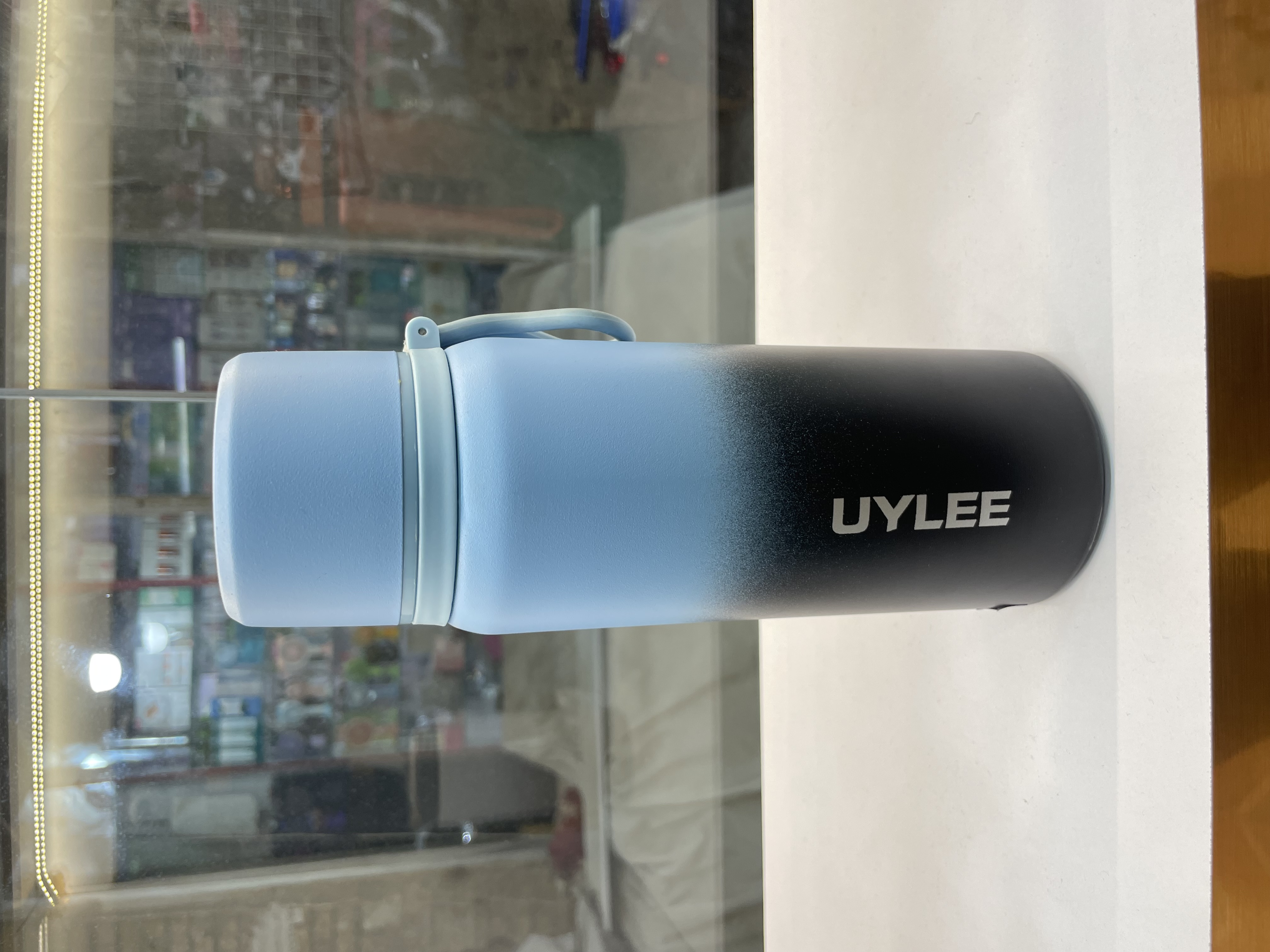 فلاسک استیل دوجداره یوایلی (UYLEE) با دسته حمل و درب دوگانه (لیوانی و توری اسپریچ)