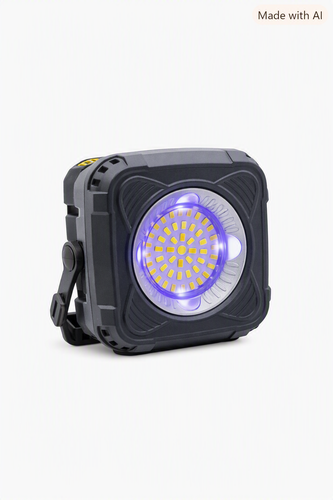 خرید پروژکتور شارژی روئیلانگ مدل RL-78 توان معادل ۱۰۰ وات با پاوربانک و پایه آهنربایی