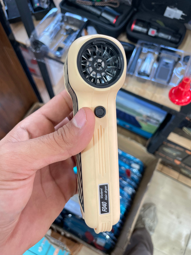 جت فن (دمنده باد) شارژی دستی چندکاره مدل F040-1 با باد قوی و چراغ LED