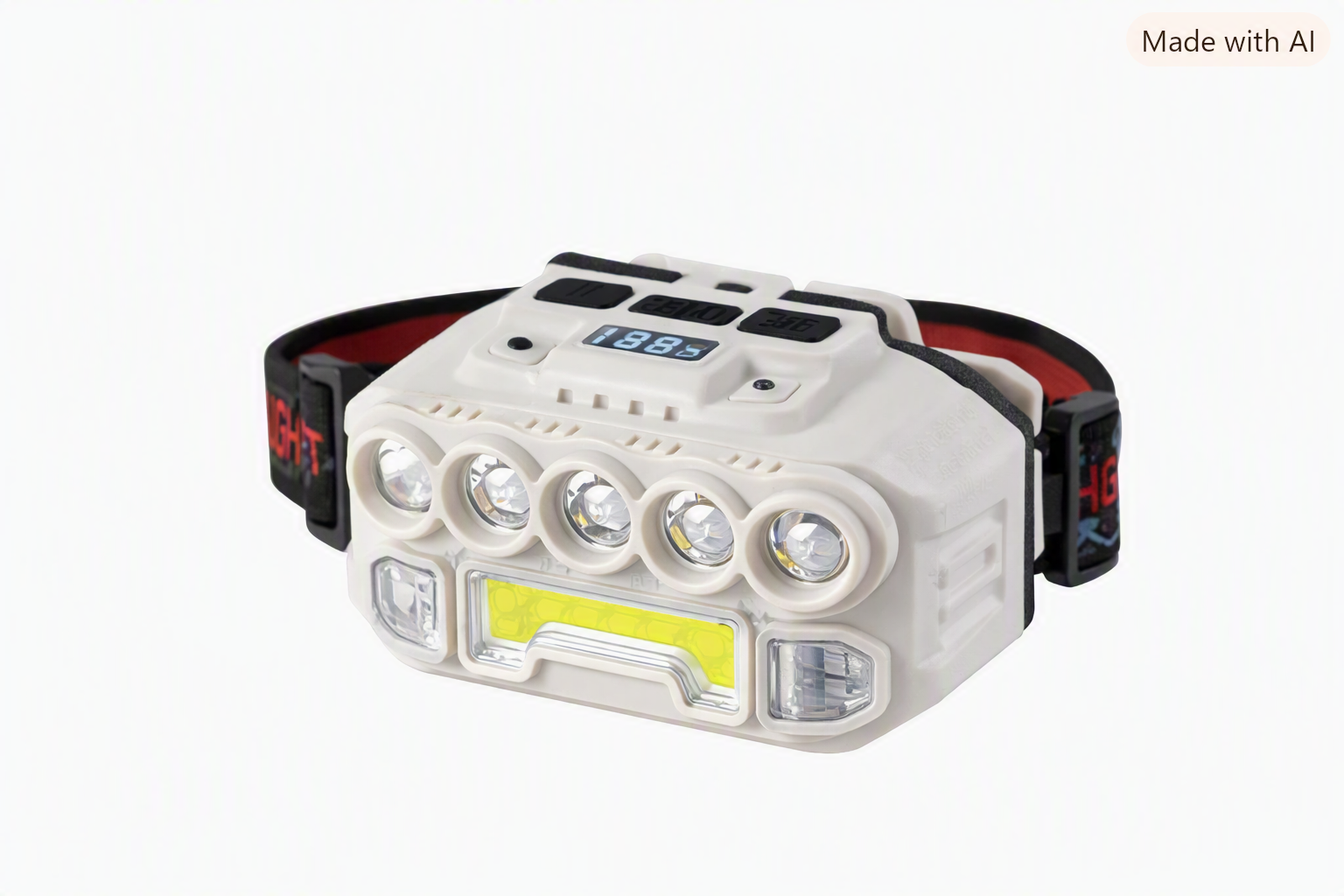 چراغ پیشانی  کلیپسی شارژی HX-817sمدل COB + 5 LED دارای سنسور حرکتی