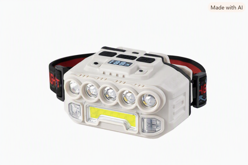 چراغ پیشانی کلیپسی شارژی HX-817sمدل COB + 5 LED دارای سنسور حرکتی