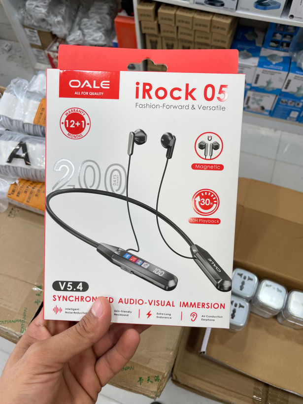 هندزفری گردنی OALE iRock 05 | بلوتوث V5.4 با پخش ۳۰ ساعته