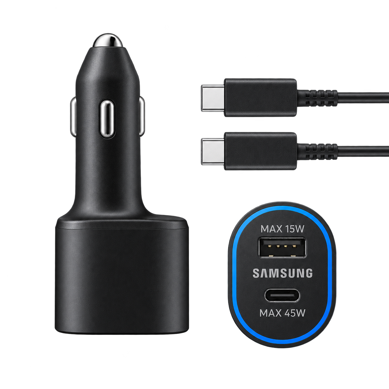 خرید شارژر فندکی خودرو Samsung مدل EP-L5300 دو پورت فست شارژ ۴۵+۱۵ وات