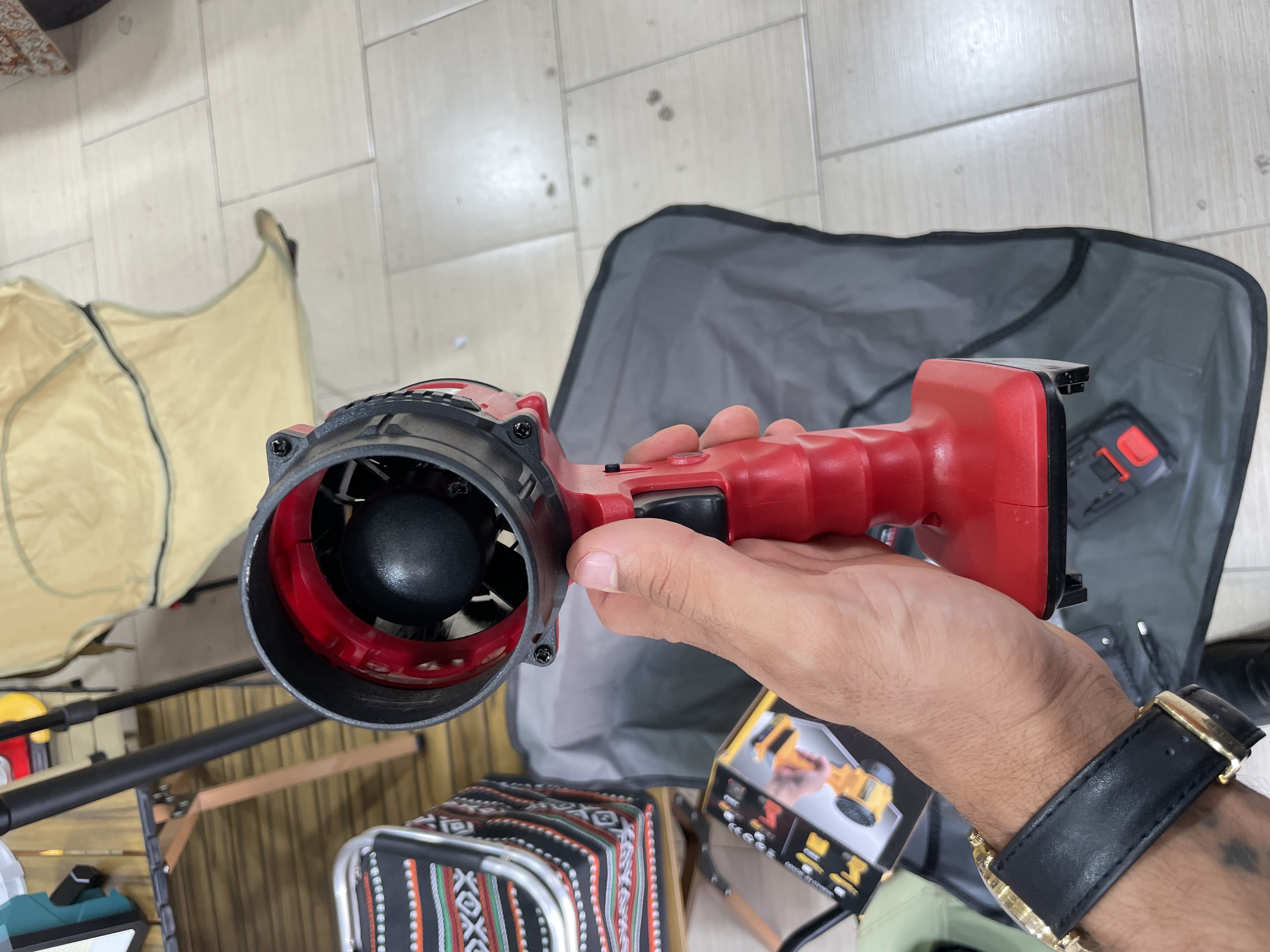 دمنده بادی شارژی Violent Fan مدل F018 سازگار با باتری ۲۴ ولت