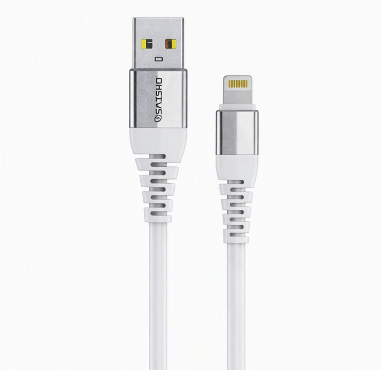 خرید کابل شارژ آیفون USB به Lightning سایشو مدل PD-86 روکش سیلیکاژل